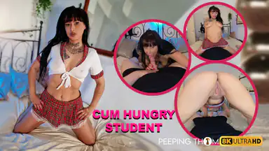 Louise Ebony - Cum Hungry Student