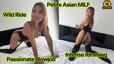 Asian MILF in Lingerie – Blowjob, Wild Ride & Rimming
